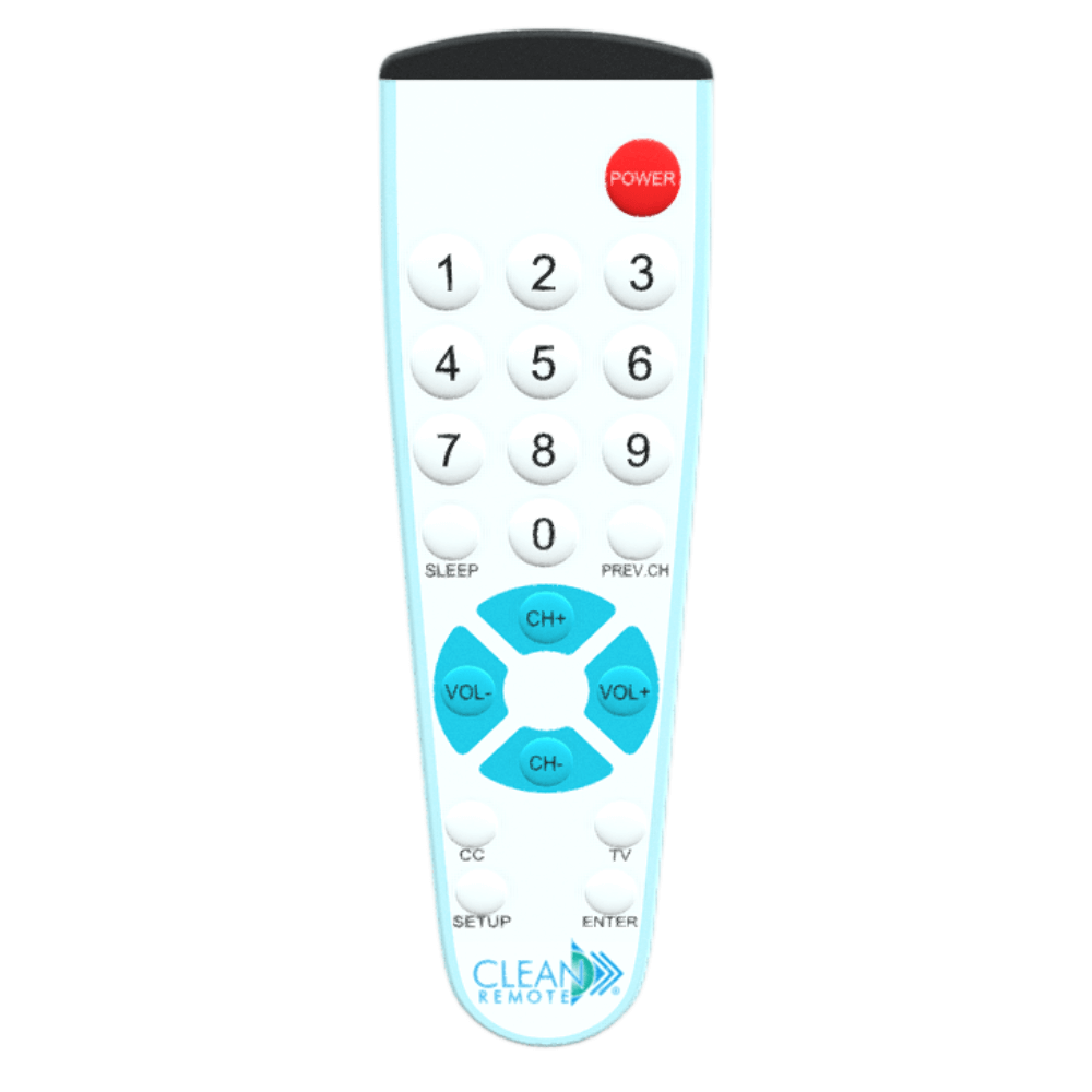 CR2BB Clean Remote – Big Button Universal TV Remote for Hospitality and Healthcare