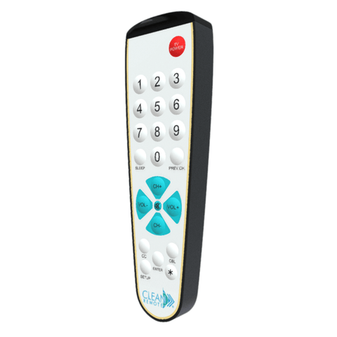 CR3BCB Clean Remote – Big Button Universal TV and Cable Box Remote for Hospitality and Healthcare