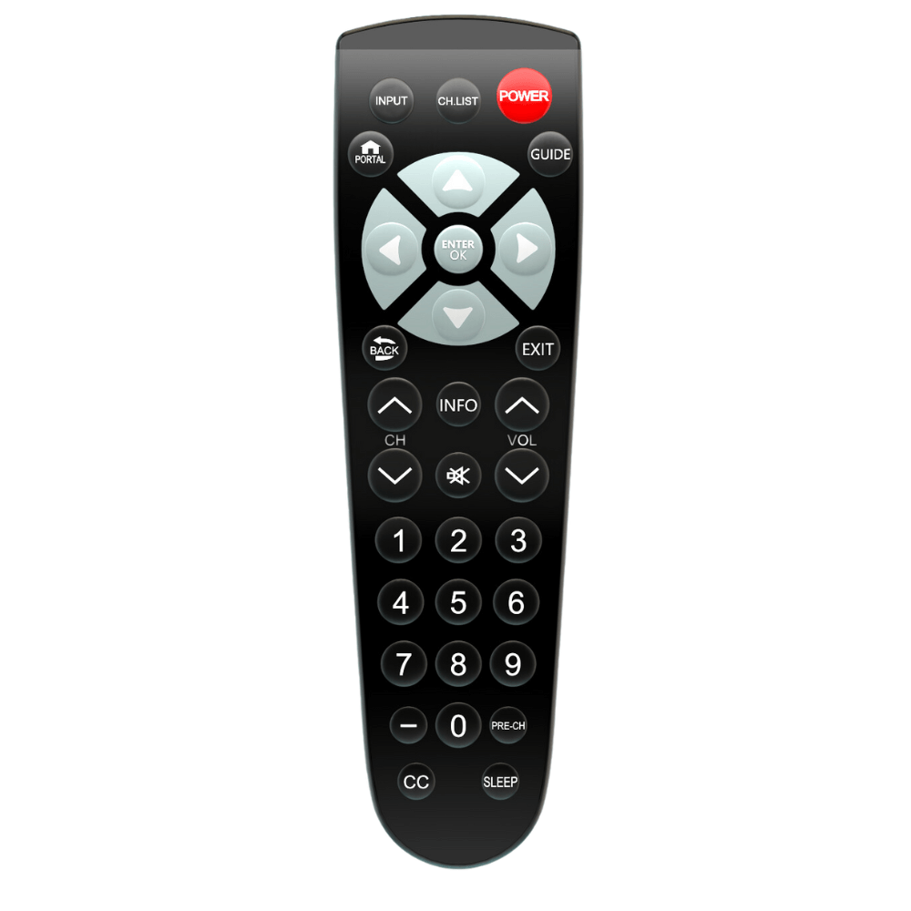 CR4B-2 Clean Remote – Advanced Remote Control for LG, Samsung, RCA, and Philips Commercial TVs (Black Membrane)