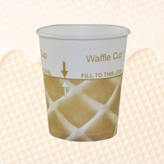 7oz Waffle Paper Cups – Unwrapped, 1000/Case