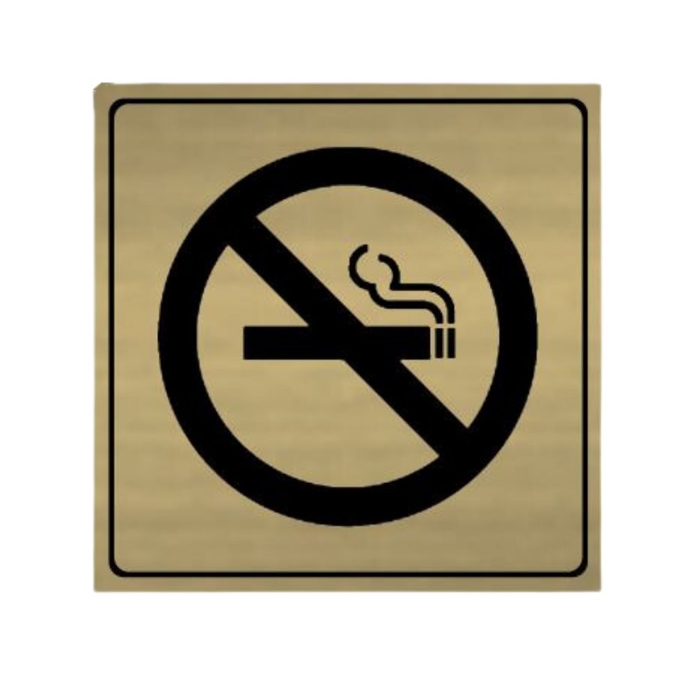 Door No Smoking Sign Square