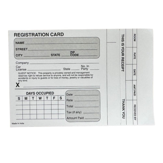 Registration card