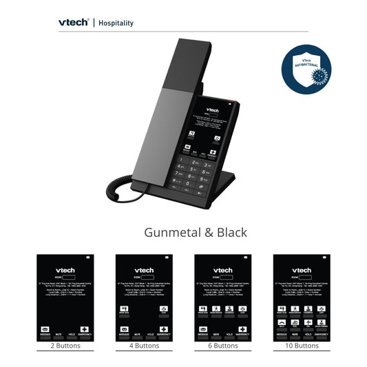 Phone, NG-A3211 Corded 1 line, Color:Gunmetal & Black