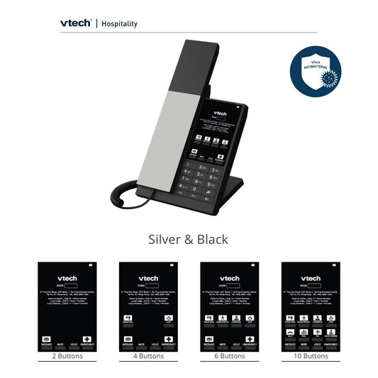 Phone, NG-A3211 Corded 1 line, Color:Silver & Black