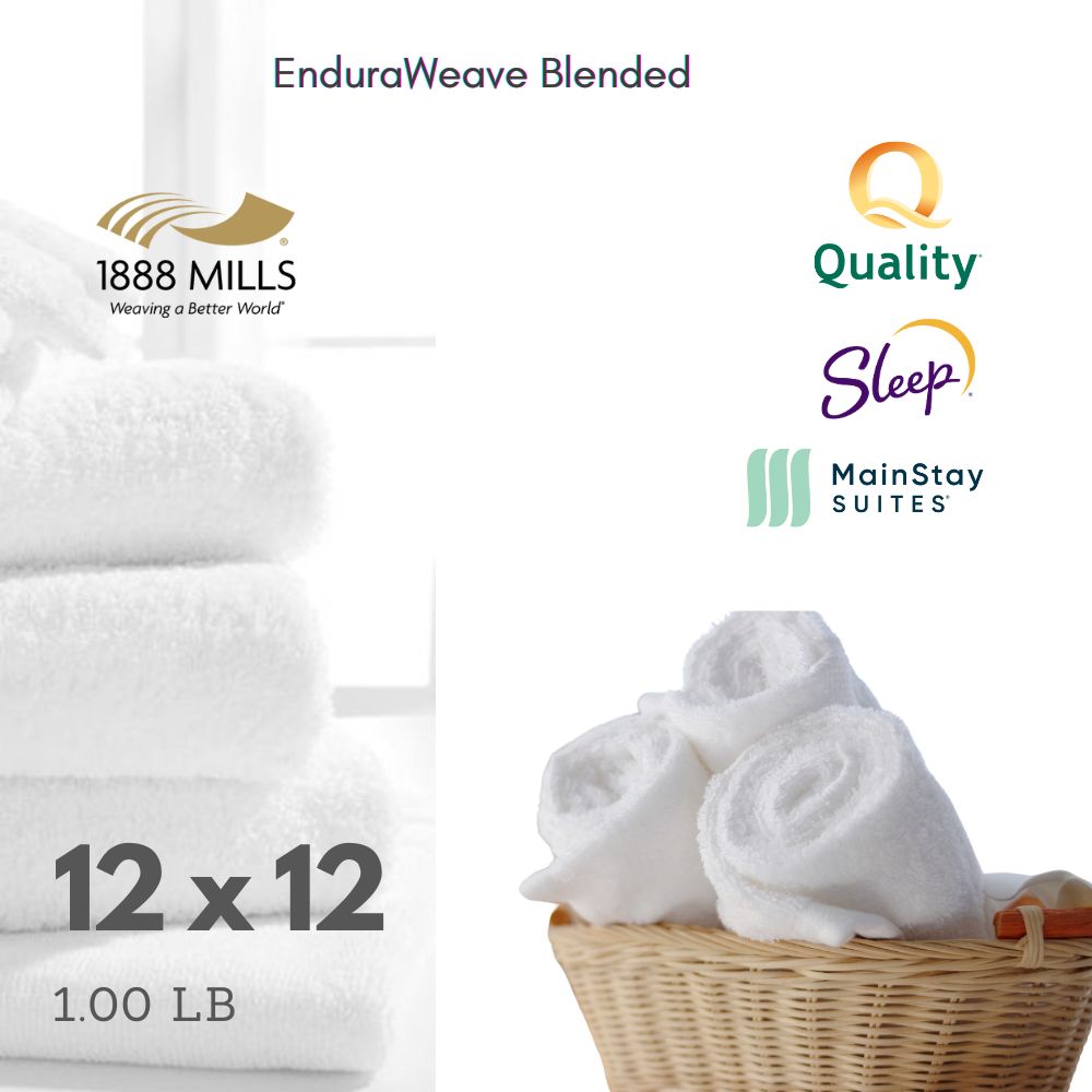 Choice Towels, Endura Weave, 112x12 1lb Wash Cloth